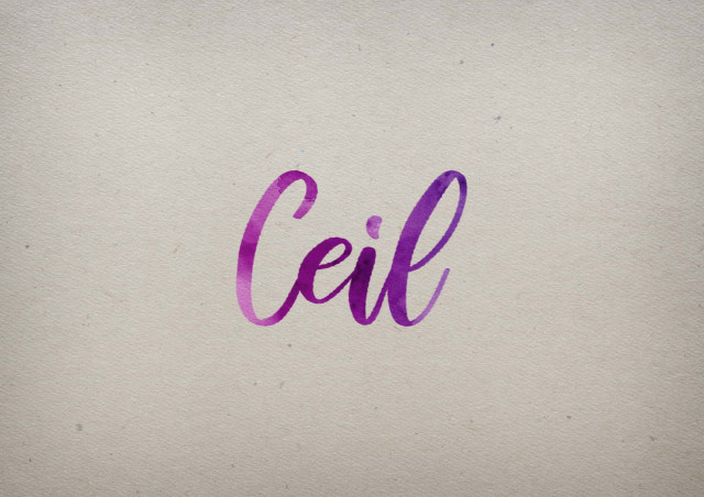 Free photo of Ceil Watercolor Name DP