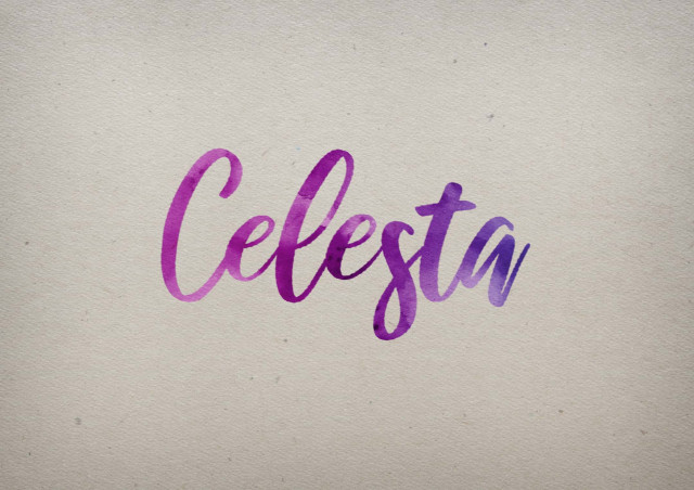 Free photo of Celesta Watercolor Name DP