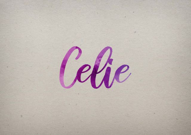 Free photo of Celie Watercolor Name DP