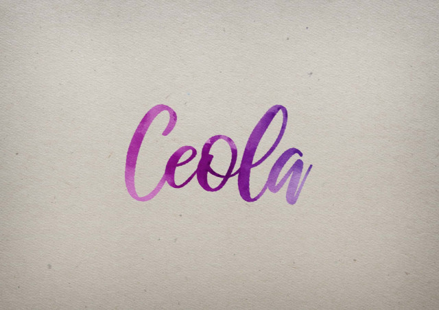 Free photo of Ceola Watercolor Name DP
