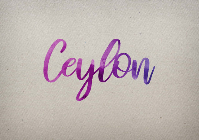 Free photo of Ceylon Watercolor Name DP