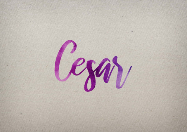 Free photo of Cesar Watercolor Name DP