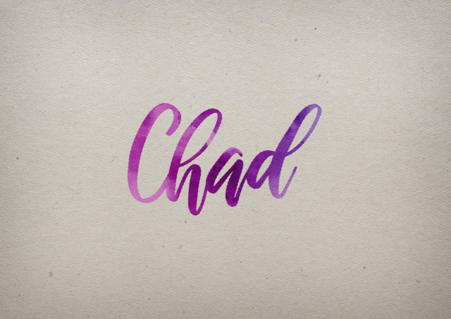 Free photo of Chad Watercolor Name DP