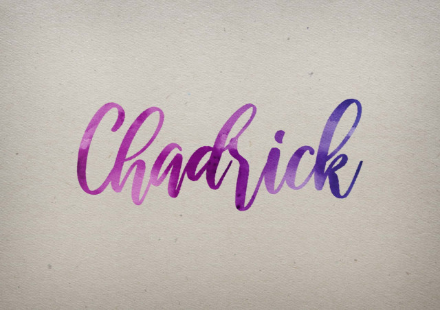 Free photo of Chadrick Watercolor Name DP