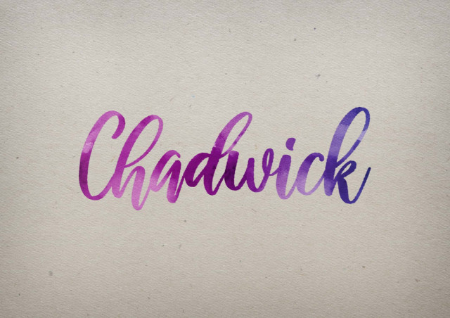 Free photo of Chadwick Watercolor Name DP