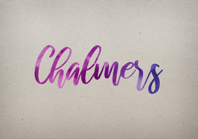 Free photo of Chalmers Watercolor Name DP