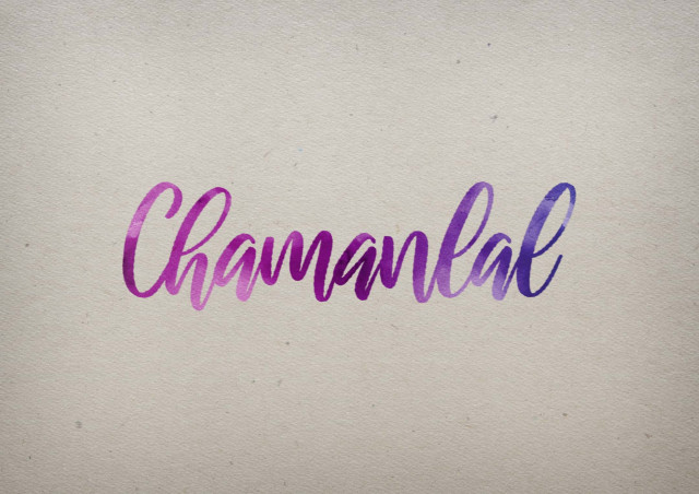 Free photo of Chamanlal Watercolor Name DP