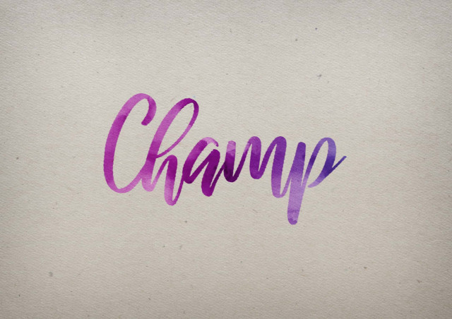 Free photo of Champ Watercolor Name DP