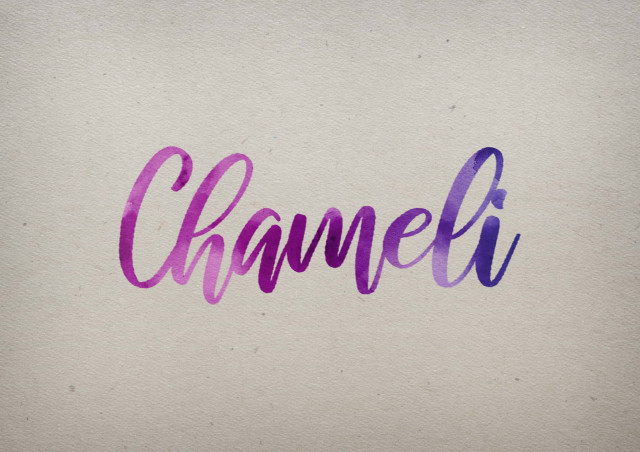 Free photo of Chameli Watercolor Name DP