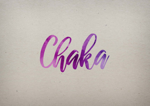 Free photo of Chaka Watercolor Name DP