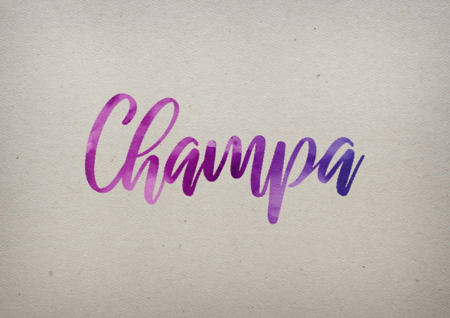 Free photo of Champa Watercolor Name DP