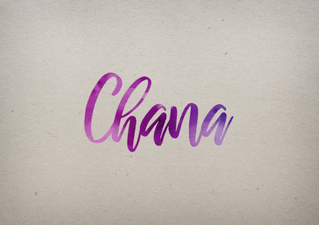 Free photo of Chana Watercolor Name DP