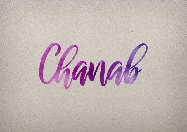 Free photo of Chanab Watercolor Name DP