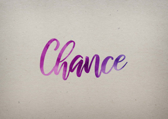 Free photo of Chance Watercolor Name DP