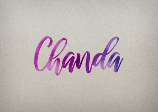 Free photo of Chanda Watercolor Name DP