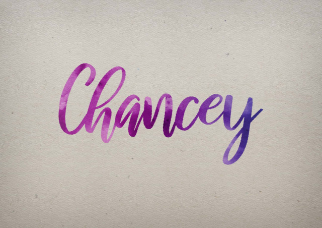 Free photo of Chancey Watercolor Name DP