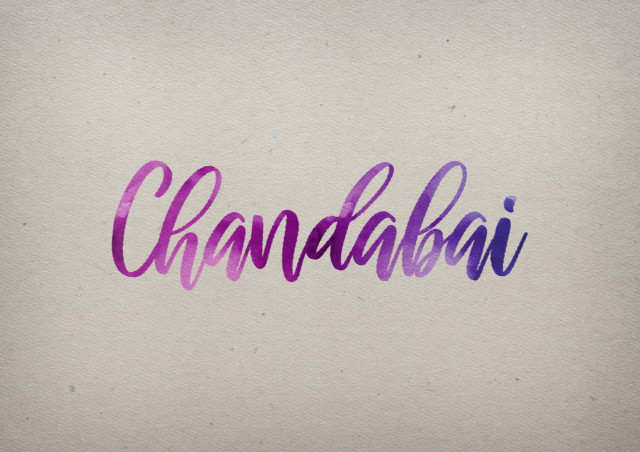 Free photo of Chandabai Watercolor Name DP