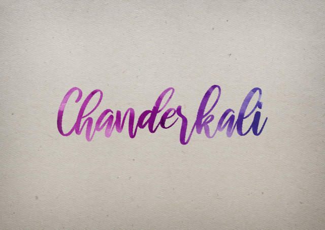 Free photo of Chanderkali Watercolor Name DP