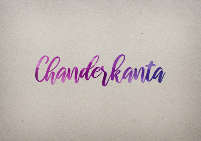 Free photo of Chanderkanta Watercolor Name DP