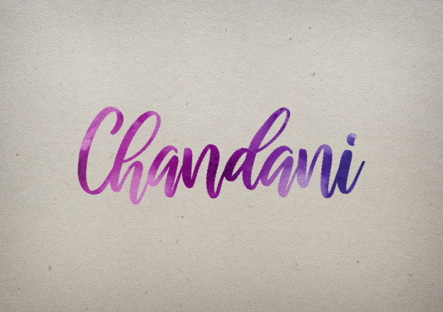 Free photo of Chandani Watercolor Name DP