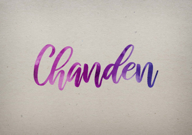 Free photo of Chanden Watercolor Name DP