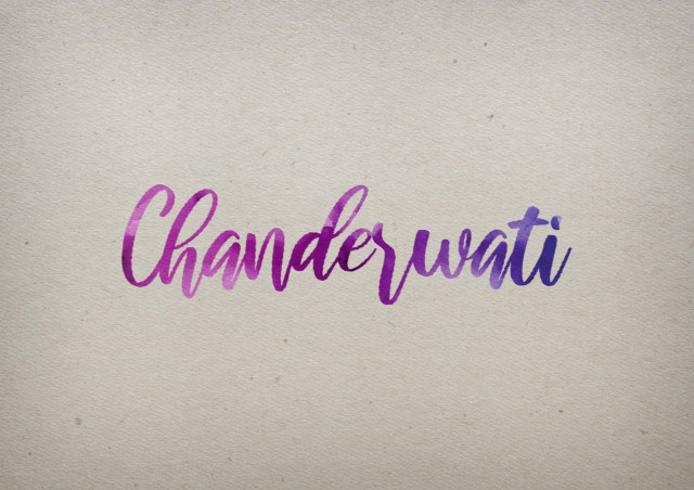 Free photo of Chanderwati Watercolor Name DP