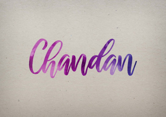 Free photo of Chandan Watercolor Name DP