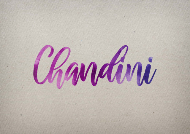 Free photo of Chandini Watercolor Name DP