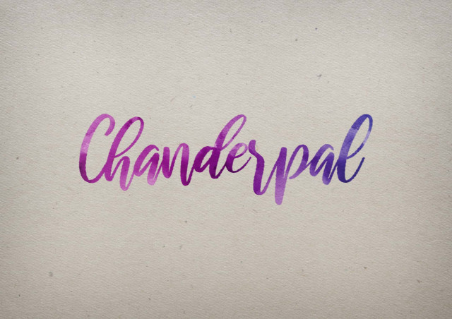 Free photo of Chanderpal Watercolor Name DP