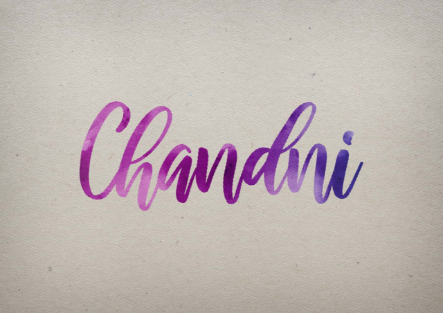 Free photo of Chandni Watercolor Name DP