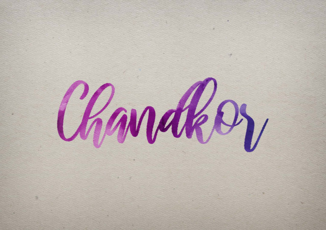 Free photo of Chandkor Watercolor Name DP