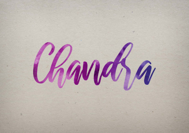 Free photo of Chandra Watercolor Name DP