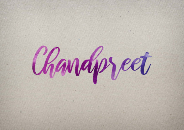 Free photo of Chandpreet Watercolor Name DP