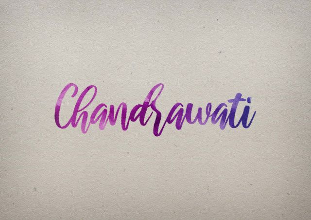 Free photo of Chandrawati Watercolor Name DP