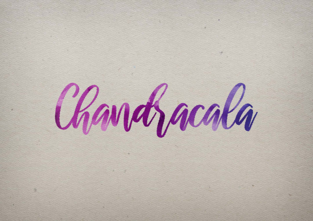 Free photo of Chandracala Watercolor Name DP