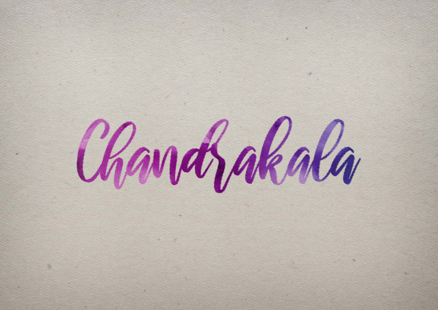 Free photo of Chandrakala Watercolor Name DP