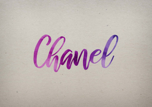 Free photo of Chanel Watercolor Name DP