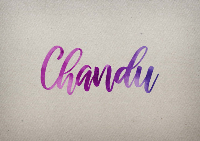 Free photo of Chandu Watercolor Name DP