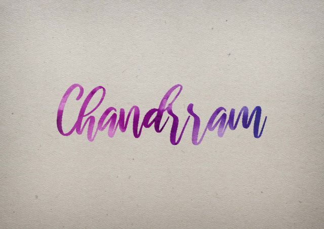 Free photo of Chandrram Watercolor Name DP