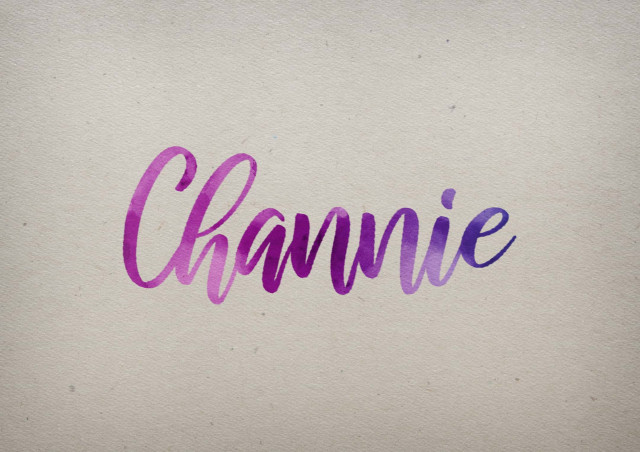 Free photo of Channie Watercolor Name DP