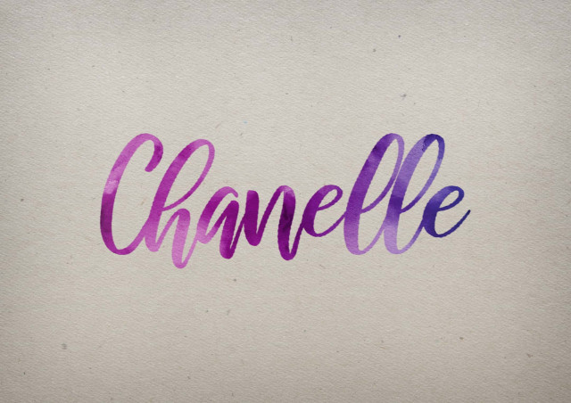 Free photo of Chanelle Watercolor Name DP