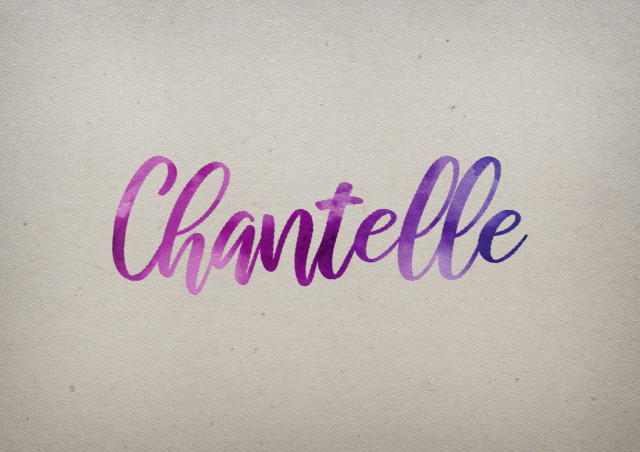 Free photo of Chantelle Watercolor Name DP