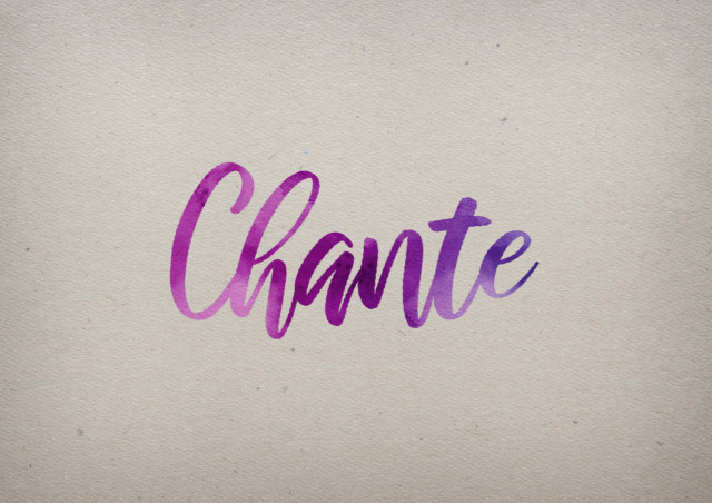 Free photo of Chante Watercolor Name DP