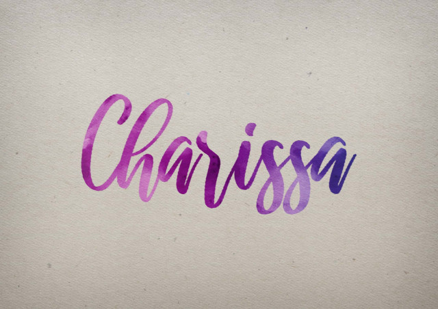 Free photo of Charissa Watercolor Name DP