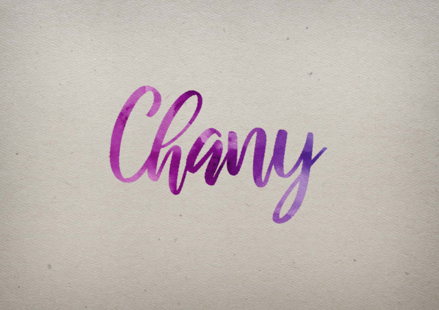 Free photo of Chany Watercolor Name DP