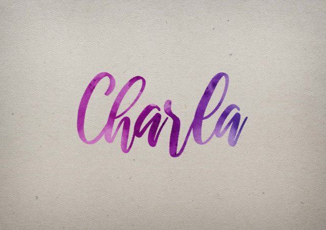 Free photo of Charla Watercolor Name DP