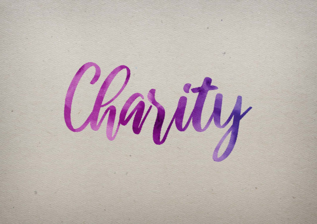 Free photo of Charity Watercolor Name DP