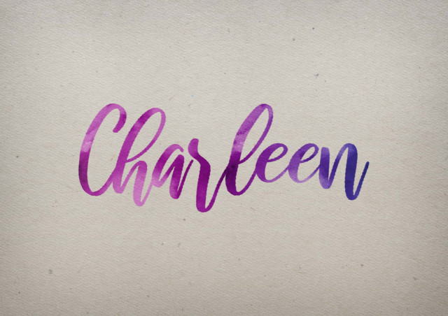 Free photo of Charleen Watercolor Name DP