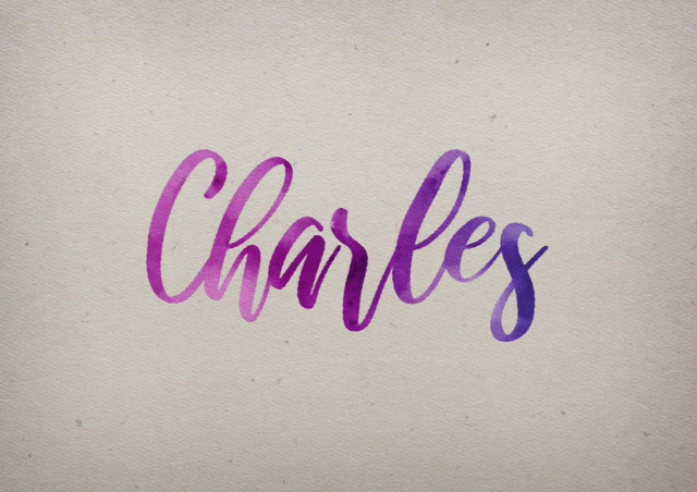 Free photo of Charles Watercolor Name DP