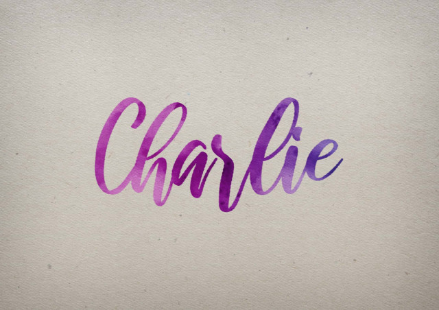 Free photo of Charlie Watercolor Name DP